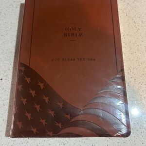 Holy Bible "God Bless the USA" Brown Embossed Cover